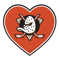 Anaheim Mighty Ducks Heart Decal
