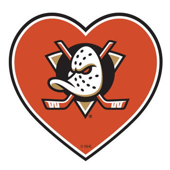Anaheim Mighty Ducks Heart Decal