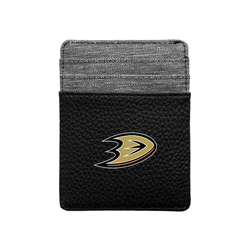 Anaheim Mighty Ducks Pebble Front Pocket Wallet Black