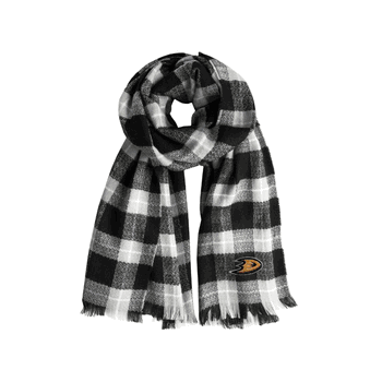 Anaheim Mighty Ducks Plaid Blanket Scarf BL-GRY
