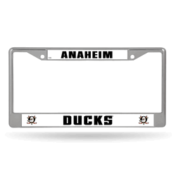 Anaheim Mighty Ducks Standard Chrome Frame with Plastic Inserts 12" x 6" Car/Truck Auto Accessory