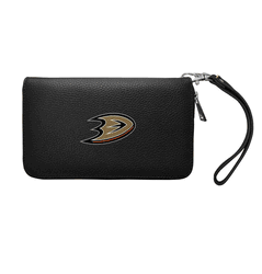 Anaheim Mighty Ducks Zip Organizer Wallet Pebble Black