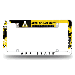 Appalachian State Mountaineers Primary 12" x 6" Chrome All Over Automotive License Plate Frame