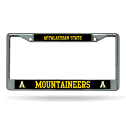 Appalachian State Mountaineers Standard 12" x 6" Chrome Frame With Decal Inserts