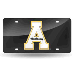 Appalachian State Mountaineers Standard Black 12" x 6" Laser Cut Tag For Car/Truck/SUV