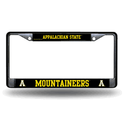 Appalachian State Mountaineers Standard Black Chrome Frame with Decal Inserts 12" x 6" Car/Truck Auto Accessory