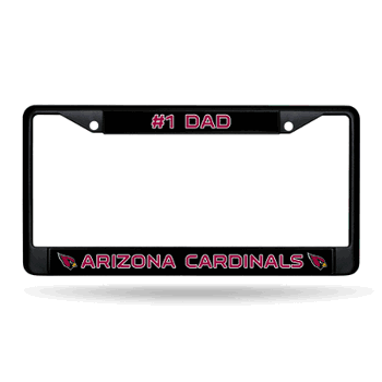 Arizona Cardinals #1 Dad Black Chrome Frame with Decal Inserts 12