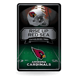Arizona Cardinals  11" x 17" Metal Home Dcor Sign