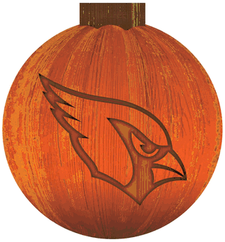 Arizona Cardinals 12 in. Halloween Pumpkin Sign