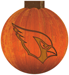 Arizona Cardinals 12 in. Halloween Pumpkin Sign