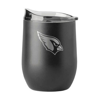 Arizona Cardinals 16oz Black Etch Powder Coat Curved Bev