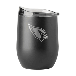 Arizona Cardinals 16oz Black Etch Powder Coat Curved Bev
