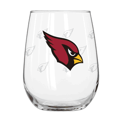 Arizona Cardinals 16oz Satin Etch Curved Beverage Glass