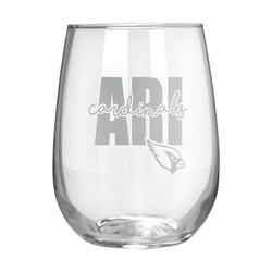 Arizona Cardinals 17oz Stemmless Wine Glass