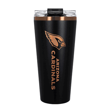 Arizona Cardinals 32oz Black and Copper Big Slim with Straw