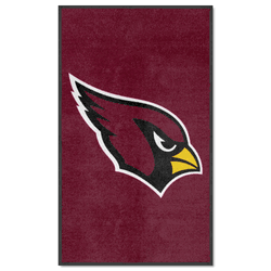 Arizona Cardinals 3X5 High-Traffic Mat with Durable Rubber Backing - Portrait Orientation