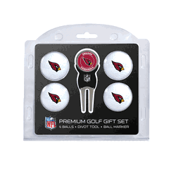 Arizona Cardinals 4 Ball Gift Set + Divot Tool & Marker