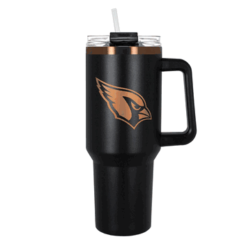 Arizona Cardinals 40oz Black and Copper Colossus Travel Mug with Straw