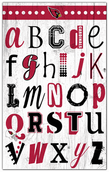 Arizona Cardinals Alphabet 11x19 Sign