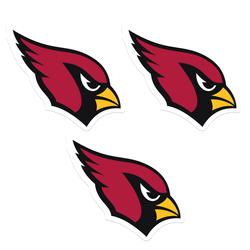 Arizona Cardinals Auto Decal 3 Pack