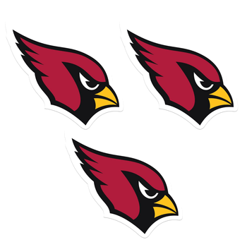 Arizona Cardinals Auto Decal 3 Pack