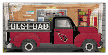 Arizona Cardinals Best Dad Truck 6x12 Sign