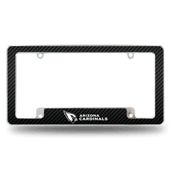 Arizona Cardinals Black 12" x 6" Chrome All Over Automotive License Plate Frame for Car/Truck/SUV