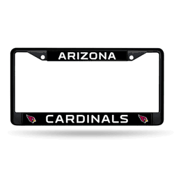 Arizona Cardinals  Black Chrome Frame with Plastic Inserts 12" x 6" Car/Truck Auto Accessory