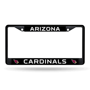 Arizona Cardinals Standard Black Chrome Frame with Plastic Inserts 12
