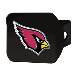 Arizona Cardinals Black Metal Hitch Cover - 3D Color Emblem