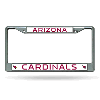Arizona Cardinals Standard Chrome Frame with Plastic Inserts 12