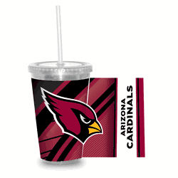 Arizona Cardinals Clear Tumbler W/Straw