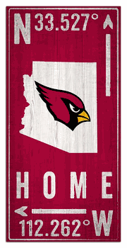Arizona Cardinals Coordinate 6x12 Sign