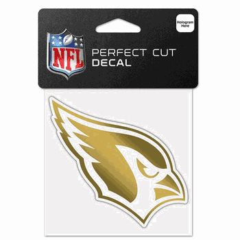 Arizona Cardinals Decal 4x4 Perfect Cut Metallic Gold