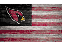 Arizona Cardinals Distressed Flag 11x19