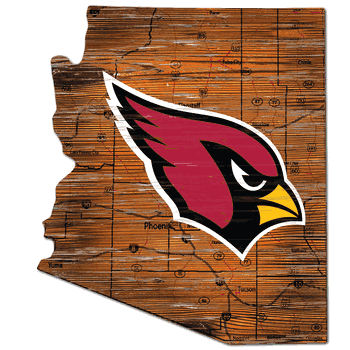 Arizona Cardinals Distressed State with Logo