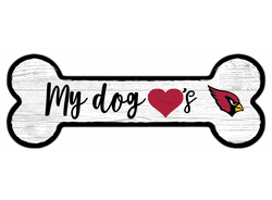 Arizona Cardinals Dog Bone 6x12 Sign