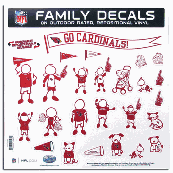 Arizona Cardinals Family Decal Set Large