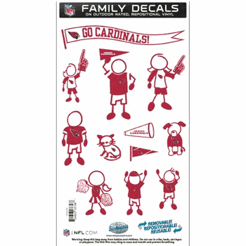 Arizona Cardinals Family Decal Set Medium