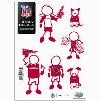 Arizona Cardinals Family Decal Set Small