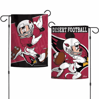 Arizona Cardinals Flag 12x18 Garden Style 2 Sided Disney