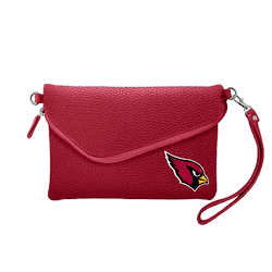 Arizona Cardinals Fold Over Crossbody Pebble Dark Red