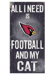 Arizona Cardinals Football and My Cat 6x12 Sign