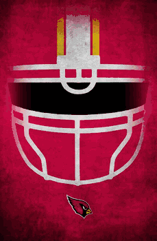 Arizona Cardinals Ghost Helmet 17x26