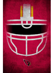 Arizona Cardinals Ghost Helmet 17x26