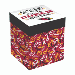 Arizona Cardinals Glass 17oz Wine Stemless Boxed