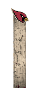 Arizona Cardinals Growth Chart Sign 6x36