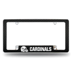 Arizona Cardinals Helmet Logo 12" x 6" Chrome All Over Automotive License Plate Frame for Car/Truck/SUV
