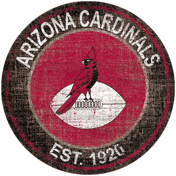 Arizona Cardinals Heritage Logo Round Sign Sign