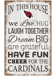 Arizona Cardinals In This House 11x19 Sign
